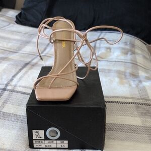 Fashion Nova Blush Strappy Heels